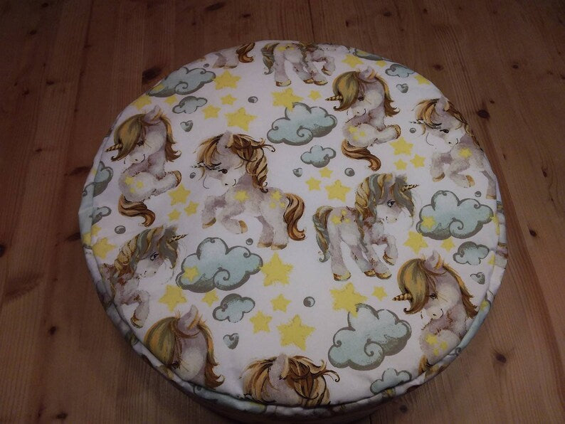 Sitzkissen Einhörner und Sterne